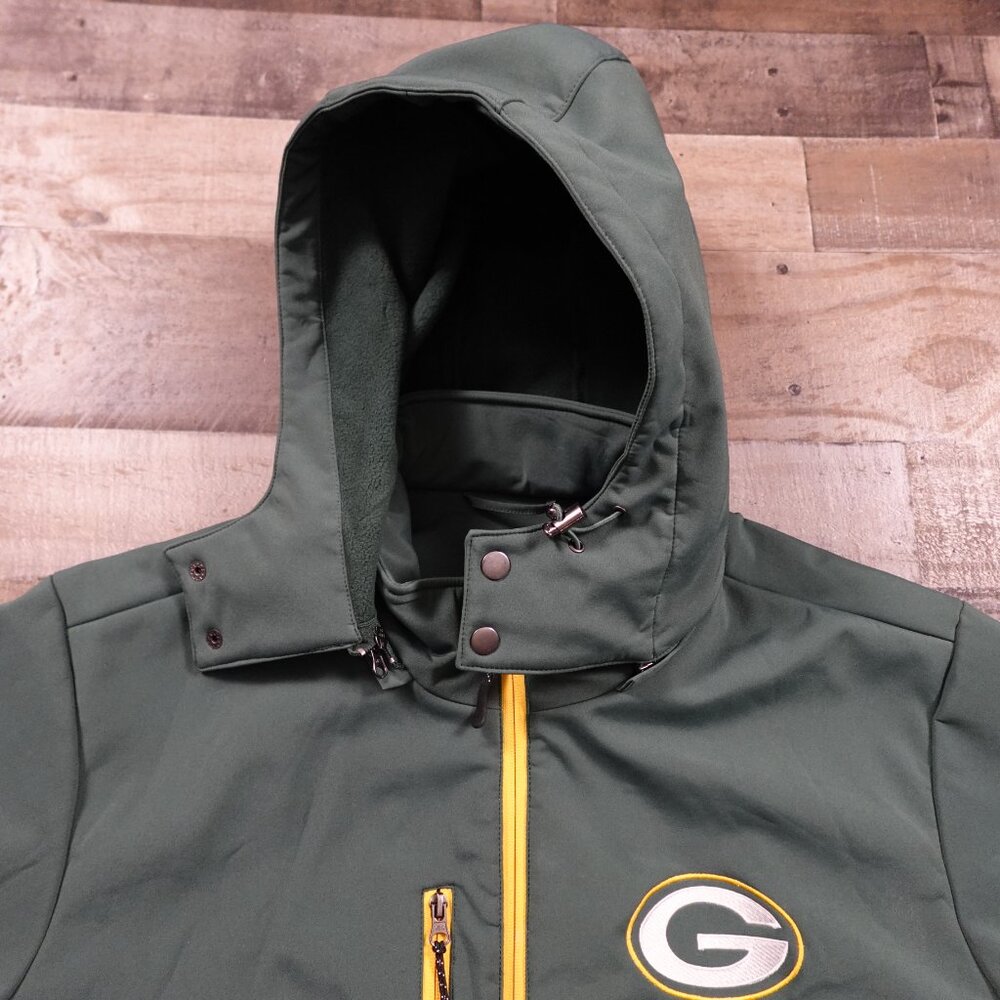 NFL Green Bay Packers Hooded Soft Shell Jacket Men’s XXL Green NWT - Picture 3 of 16
